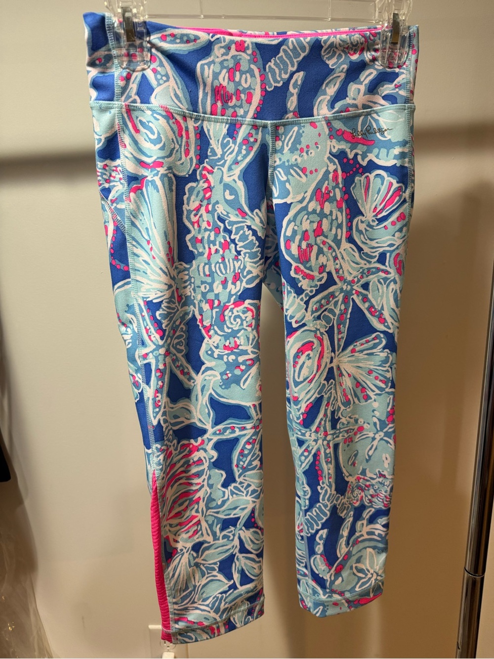 Women's Lilly Pulitzer Luxletic Blue Seashell Print Active Leggings